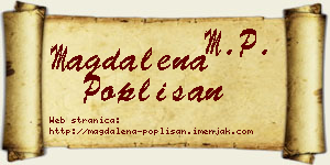 Magdalena Poplišan vizit kartica